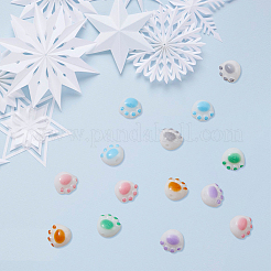 60шт 6 цвета непрозрачные акриловые бусины&nbsp;SACR-DC0001-05