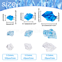 510шт 9 стиля прозрачные акриловые бусины OACR-GA0001-07