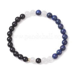 Браслеты из натуральных и синтетических смешанных драгоценных камней для мужчин и женщин BJEW-JB12514