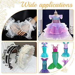 10 ярд ленты цвета русалки из полиэстера со складками и кружевной отделкой DIY-WH0419-43D