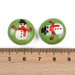 Рождественские эмалевые бусины ручной работы в технике лэмпворк&nbsp;LAMP-C020-03H