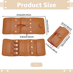 Портативные дорожные сумки-рулоны для ювелирных изделий из искусственной кожи с застежками из сплава&nbsp;ABAG-WH0040-26