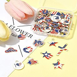 60 шт. 15 стиля эмалевые подвески из сплава ко Дню независимости&nbsp;FIND-FS0004-41