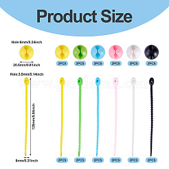 12 шт. пластиковый ПВХ-органайзер для кабеля&nbsp;AJEW-TA0002-50