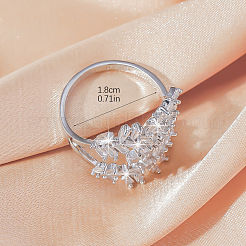 Открытые манжеты из латуни с микропаве и цирконием для женщин FS-WG6AE98-01