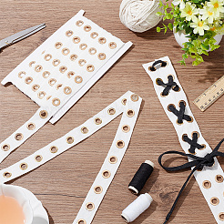 1-прядный хлопковый шнур с латунными люверсами с золотым напылением&nbsp;DIY-WH0304-640