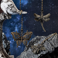 6 шт. 3-х стилевые удлинители цепи для потолочного вентилятора в тибетском стиле AJEW-BC0003-46