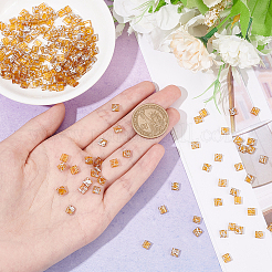 Прозрачные стеклянные бусы с 2 отверстием SEED-WH0004-01