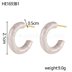 Серьги-гвоздики из нержавеющей стали 304 с эмалью&nbsp;STAS-OY003-61G