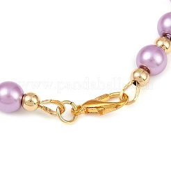 Браслеты из круглых бусин со стеклянным жемчугом для женщин&nbsp;BJEW-JB11975-03