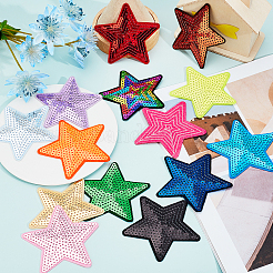 Вышивка нитками пришиваем термоклей на одеяла ткань&nbsp;DIY-PH0003-20