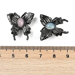 Латунные многорядные звенья в форме бабочки из натурального смешанного опала G-C172-02B