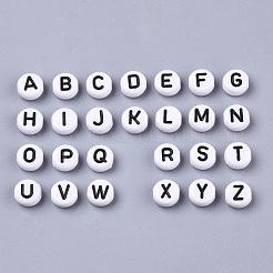 Белые непрозрачные акриловые бусины SACR-R249-01M