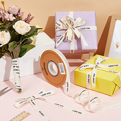 30 ярд хлопковой ленты с принтом «Люблю тебя» OCOR-WH0086-87B