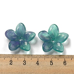 Двухцветные непрозрачные акриловые колпачки для бусин&nbsp;OACR-G034-05E