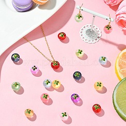 60 шт. 12-х цветные прозрачные стеклянные подвески в форме яблока&nbsp;DGLA-CJ0001-03