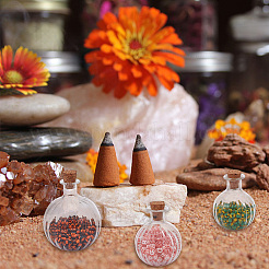 6 шт. 3-х стилистический массивный стеклянный шар для украшения бутылки желаний AJEW-DR0001-06