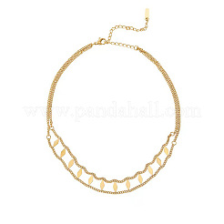 Колье-чокер с полыми ромбами из нержавеющей стали 304 FS-WGEDF7A-01