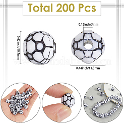 200шт акриловые бусины&nbsp;OACR-SP0001-62