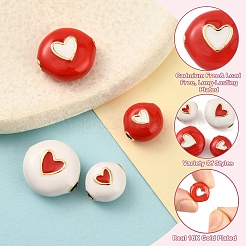 4 шт. 4 стиля латунных эмалевых бусин&nbsp;KK-YW0003-01