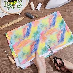 Полиэфирная ткань цвета радуги DIY-WH0569-79