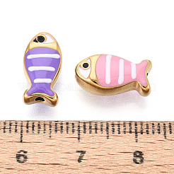 Эмалированные бусины из нержавеющей стали 304&nbsp;STAS-N124-38G