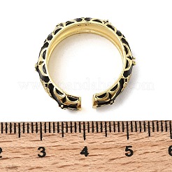 Латунные микропаве кубические цирконии манжеты открытые кольца для женщин&nbsp;RJEW-B160-05G