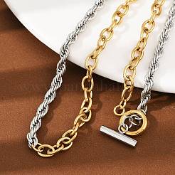 304 нержавеющая сталь веревка цепь кабель цепь или ожерелья для женщин&nbsp;NJEW-K288-02GP