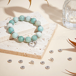 100 шт. 201 нержавеющая сталь разделительные бусины&nbsp;STAS-UN0059-57B