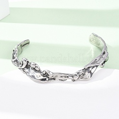 Ретро-браслеты-манжеты из хирургической нержавеющей стали 316&nbsp;BJEW-C142-06AS