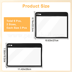 2 размер прозрачный ПВХ мешок для ювелирных изделий на молнии подарочный мешочек ABAG-CN0001-11A