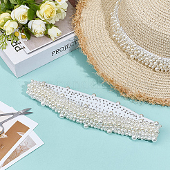 1 шт. резинки для шляп с круглыми бусинами из искусственного жемчуга для аксессуаров для соломенной шляпы своими руками AJEW-MA0001-13