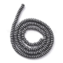 Матовый стиль Electroplate немагнитных синтетический гематит бусины нити плоские круглые X-G-M007-77