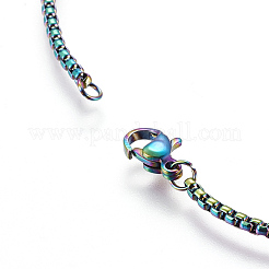 Ионное покрытие (ip) 304 нержавеющая сталь коробчатая цепь ожерелья NJEW-P251-02A