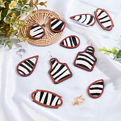 Набор для самостоятельного изготовления сережек с узором «зебра» DIY-OC0009-84