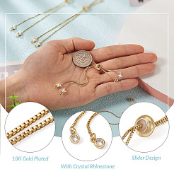 Регулируемые латунные ползунковые браслеты с покрытием стойки YS-TAC0001-14G