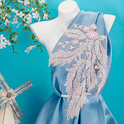 1 шт. полиэстер с вышитыми стеклянными украшениями&nbsp;DIY-PH0031-82B