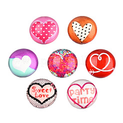 Кабошоны из стекла&nbsp;GGLA-WHC0001-06