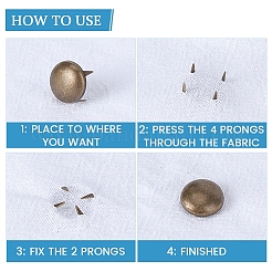 200 шт. 5-х цветные латунные шпильки-заклепки&nbsp;FIND-GF0008-44AB