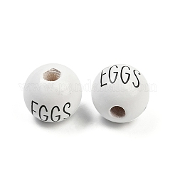 Спрей окрашены деревянные европейские бусины&nbsp;WOOD-F017-09B