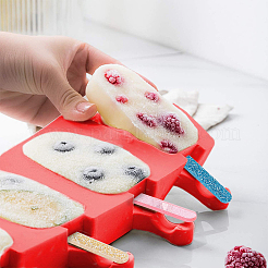 30шт 10-х цветные многоразовые акриловые палочки для торта с пайетками DIY-GA0002-46