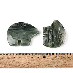 Натуральные зеленые линии яшмы большие подвески&nbsp;G-T144-08D