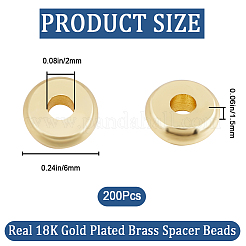 200 шт. Латунные дистанционные бусины&nbsp;KK-CN0002-74