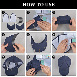 24 шт. 4 стиля пластиковой доски для полей шляпы с козырьком AJEW-NB0006-26B