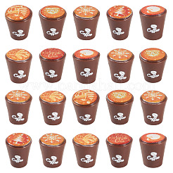 25 шт. смоляные кофейные модели украшений&nbsp;AJEW-TA0002-78