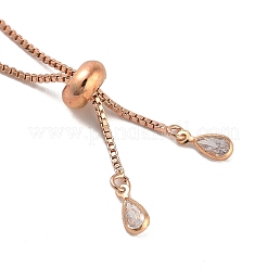 Изготовление браслета-слайдера из латуни с прозрачным кубическим цирконием BJEW-U005-02G