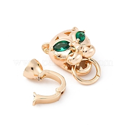 Латунные зеленые стеклянные колышки-скобы KK-D360-26G