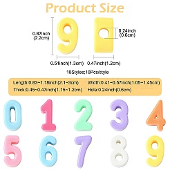 100шт 9 стиля непрозрачные акриловые бусины&nbsp;OACR-FS0002-68