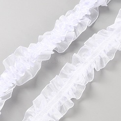 Лента со складками из полиэстера и шифона длиной 10 ярд.&nbsp;OCOR-WH0091-63B