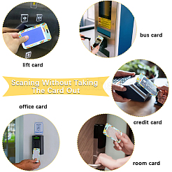 Пластиковый чехол для удостоверения личности с полиэстеровым шнурком AJEW-WH20017-33F